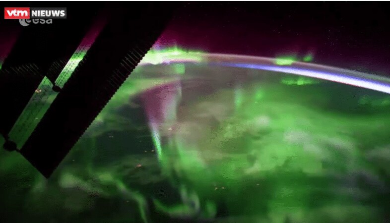 Adembenemend: ISS filmt poollicht vanuit de ruimte