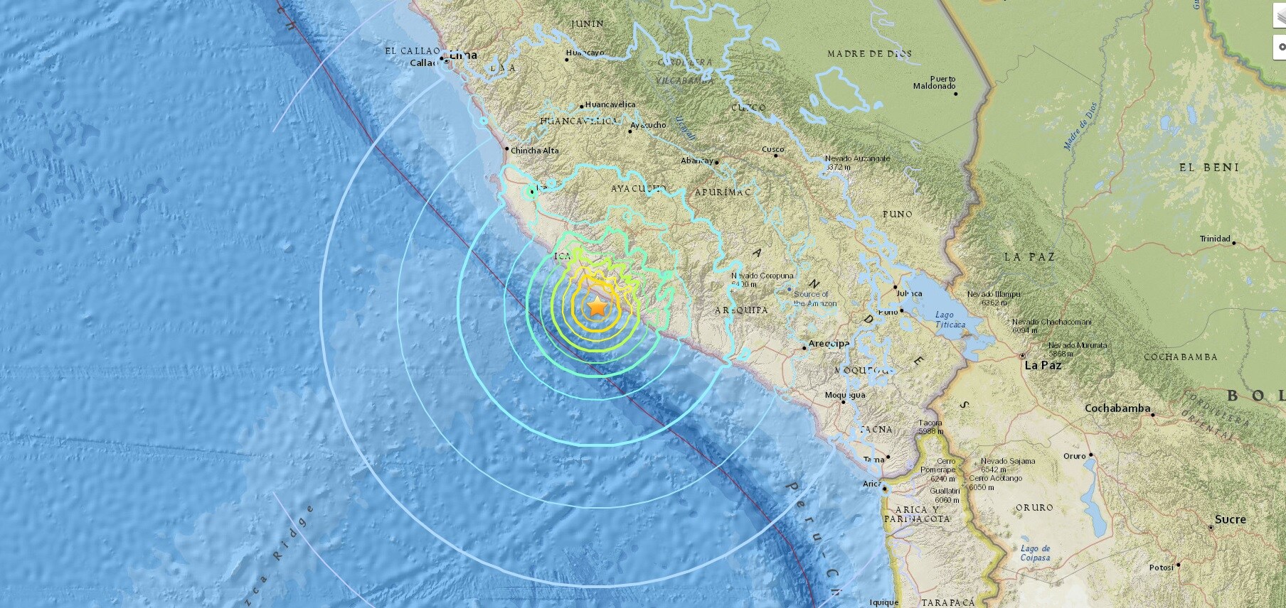 Peru opgeschrikt door zware aardbeving: zeker 2 doden en 65 gewonden