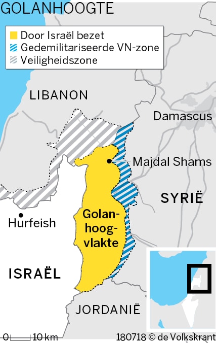 Israël houdt Syrische vluchtelingen tegen op de Golan-hoogvlakte