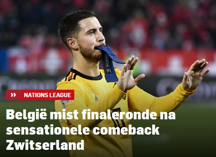 Algemeen Dagblad: “Tachtig jaar geleden dat Zwitserland nog terugkwam na 2 goals achterstand”