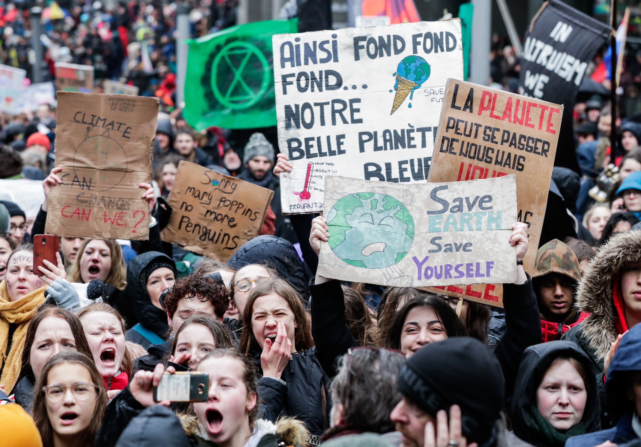 Klimaatbetoging in Brussel lokt 70.000 mensen