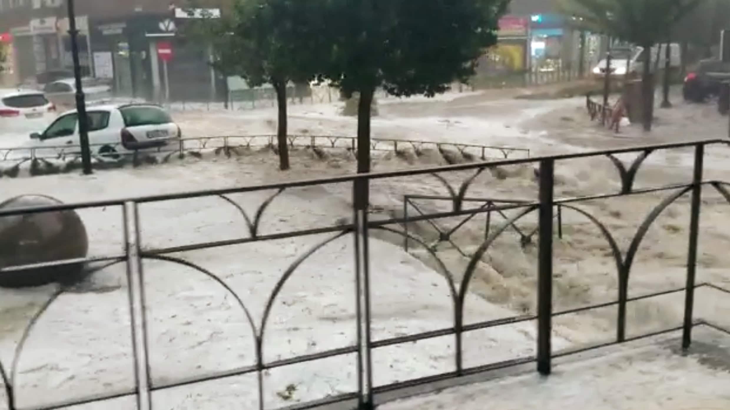 Omgeving Madrid getroffen door felle hagelstorm: ‘Een nooit geziene zondvloed’