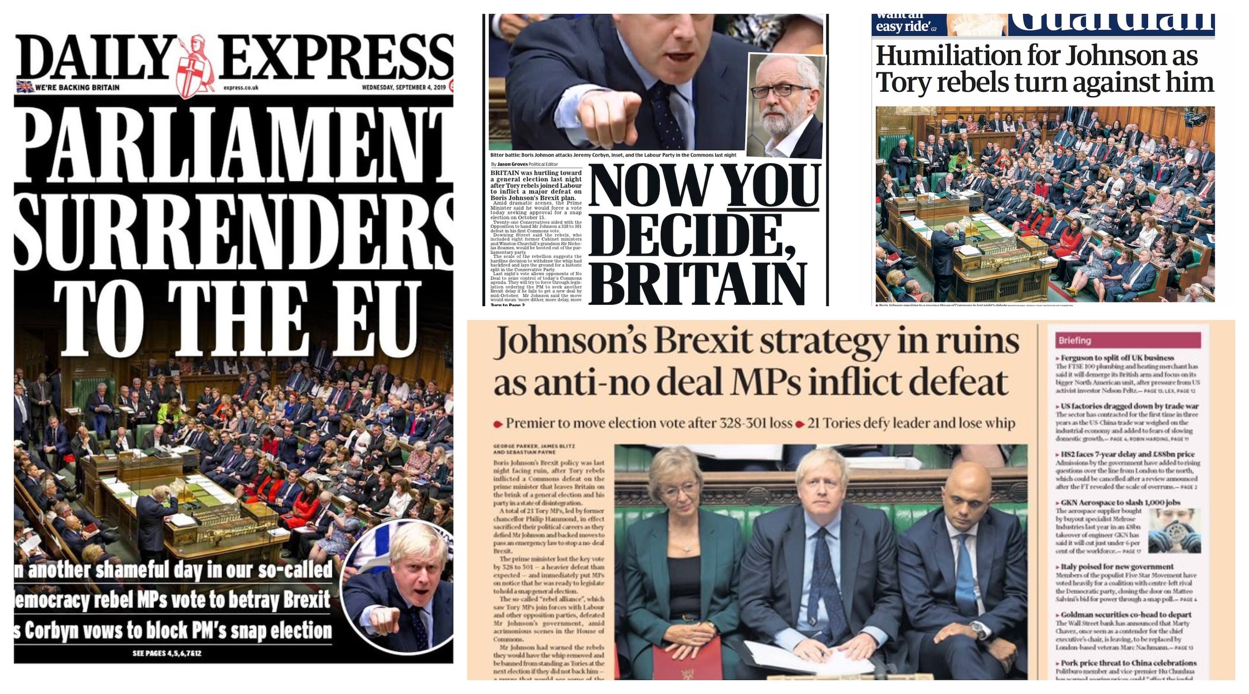 Van ‘Johnson is controle kwijt’ tot ‘Overgave aan de EU’: de Britse pers na de brexitstemming