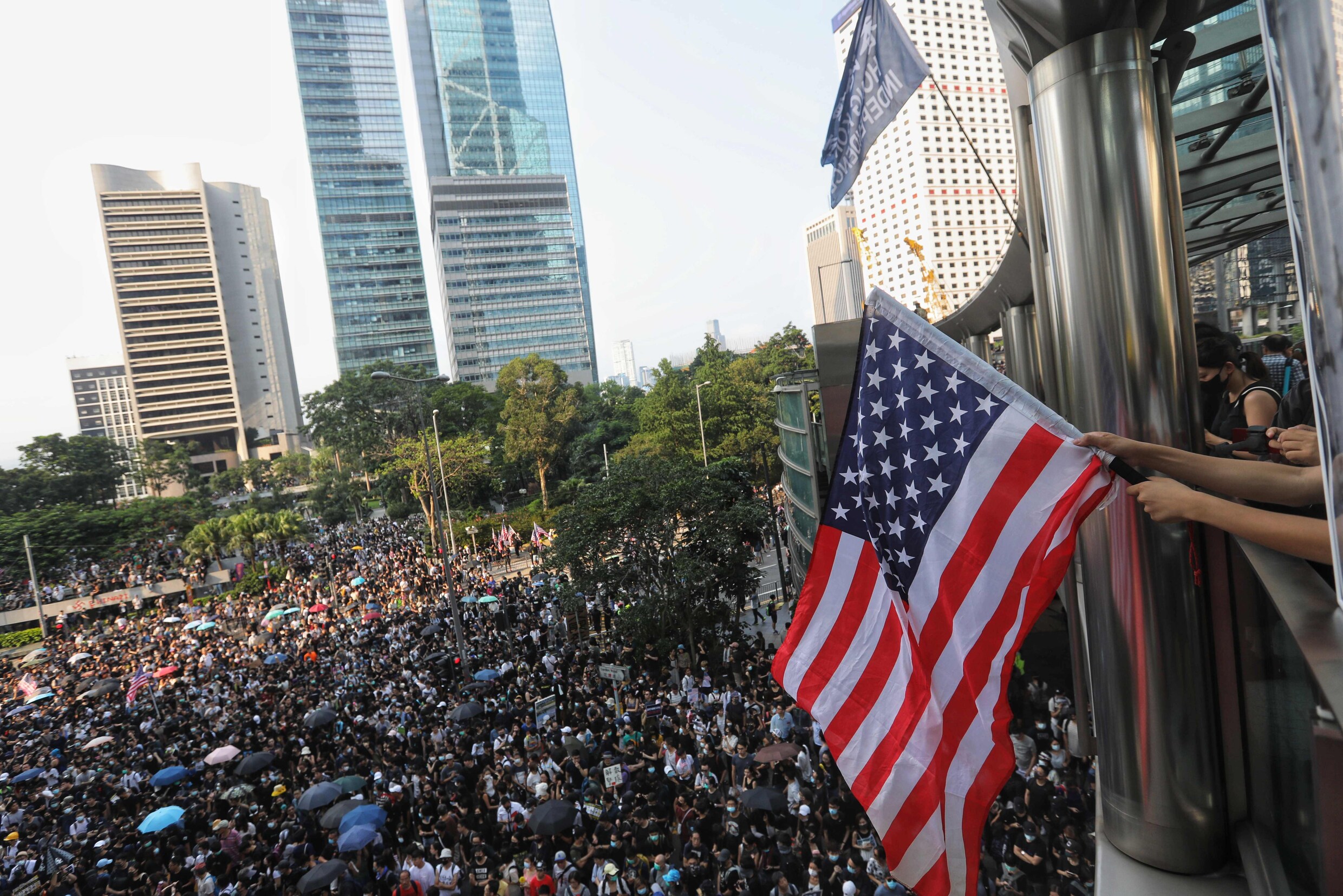 Opnieuw protest in Hongkong: demonstranten willen Amerikaanse steun