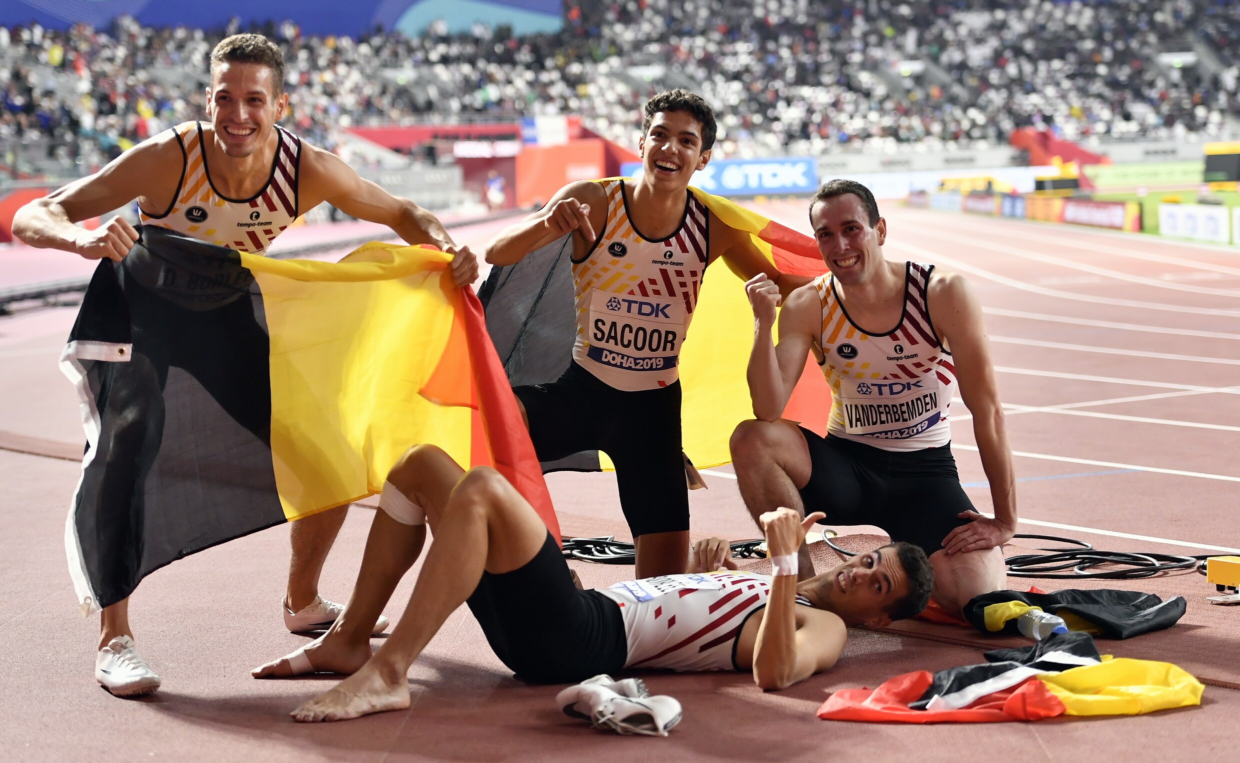 Brons voor Belgian Tornados op 4 x 400m in finale WK atletiek
