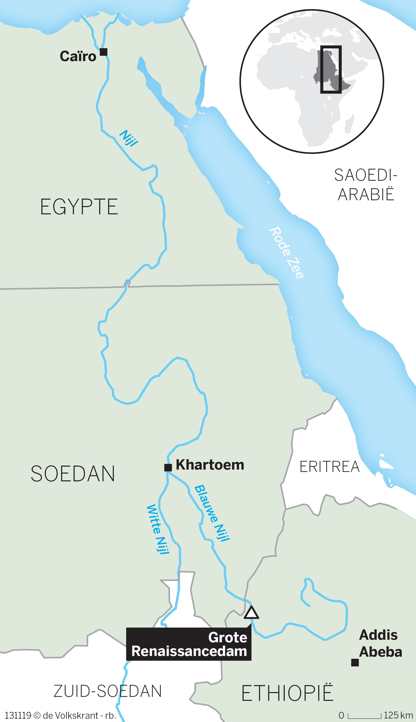 Egypte vreest uitdroging door Ethiopische reuzenstuwdam in de Nijl