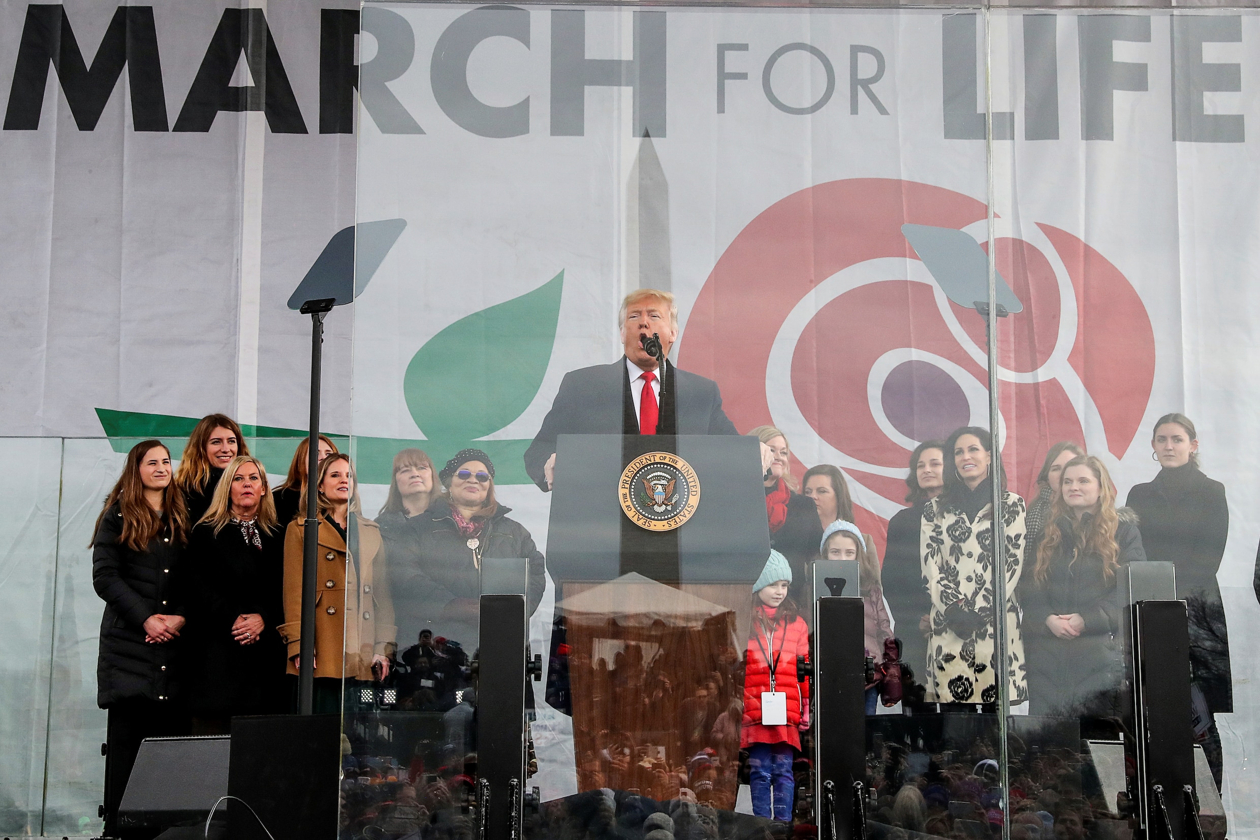 Donald Trump eerste Amerikaanse president die deelneemt aan anti-abortusmars