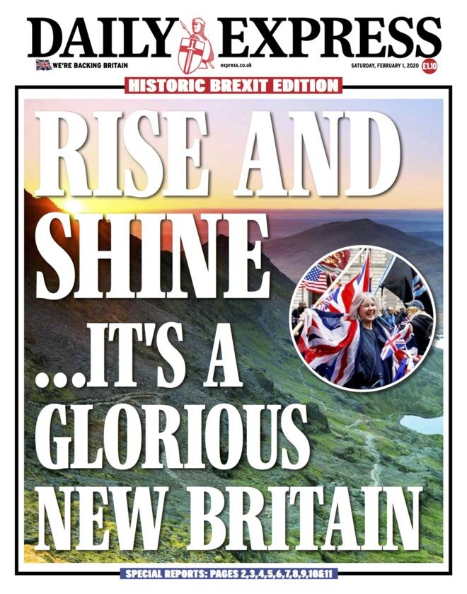 Van ‘Glorieus nieuw Groot-Brittannië’ tot ‘Wat nu?’: Britse kranten verdeeld na officiële brexit