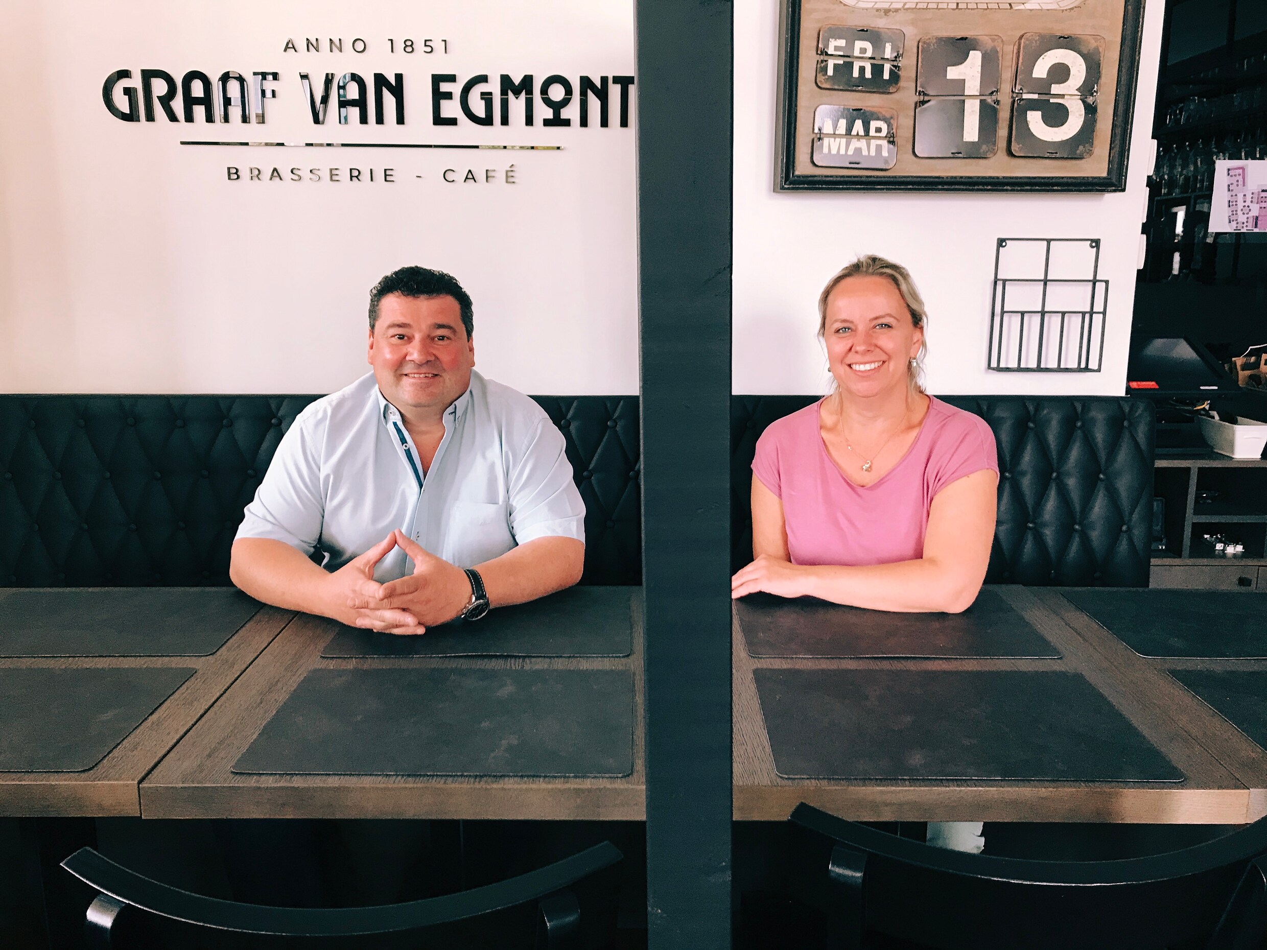 Veronik (40) en Jurgen (48) - Brasserie Graaf van Egmont - Aalst