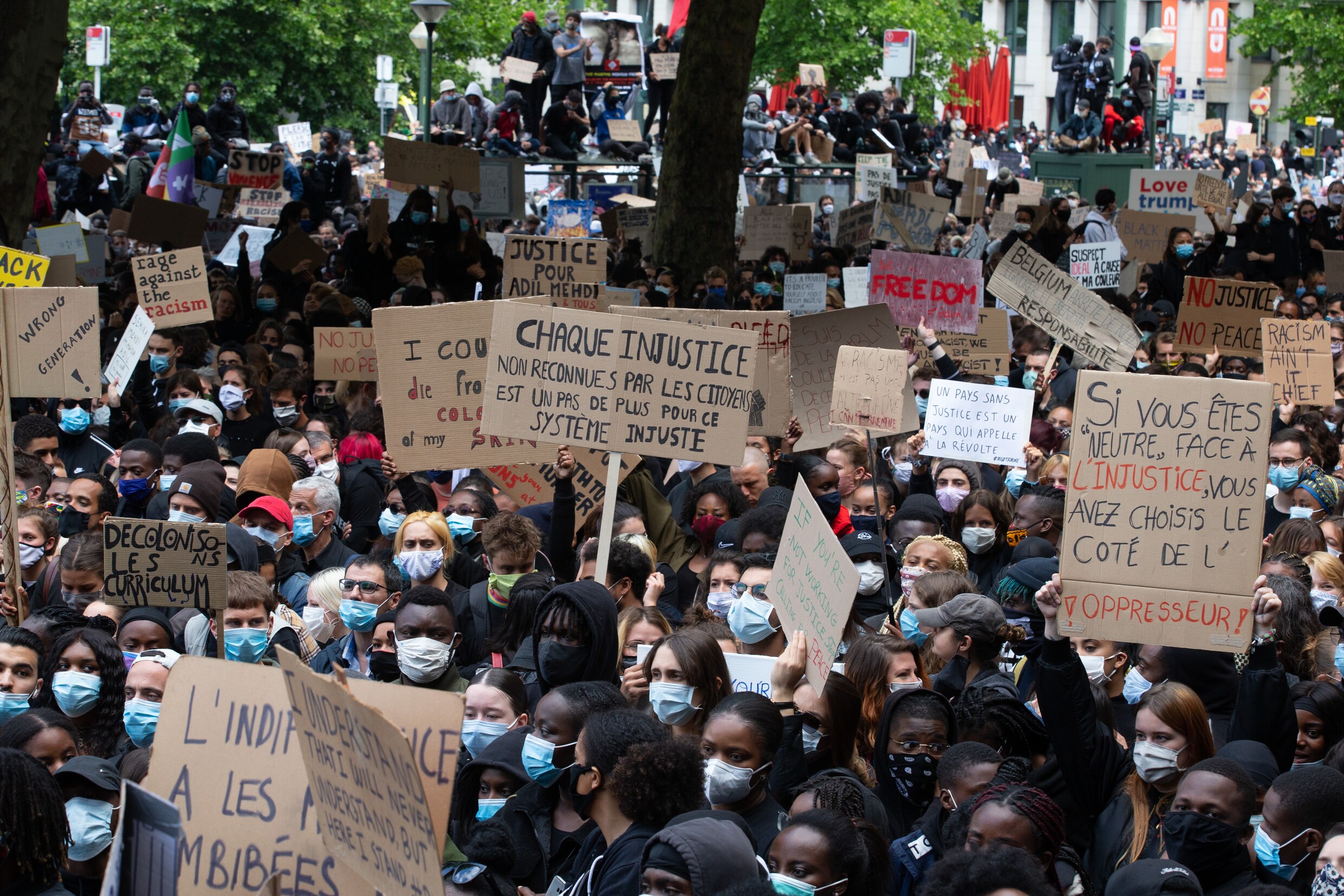 Politici veroordelen massaprotest in Brussel: ‘Dit is nefast voor verspreiding van het virus’