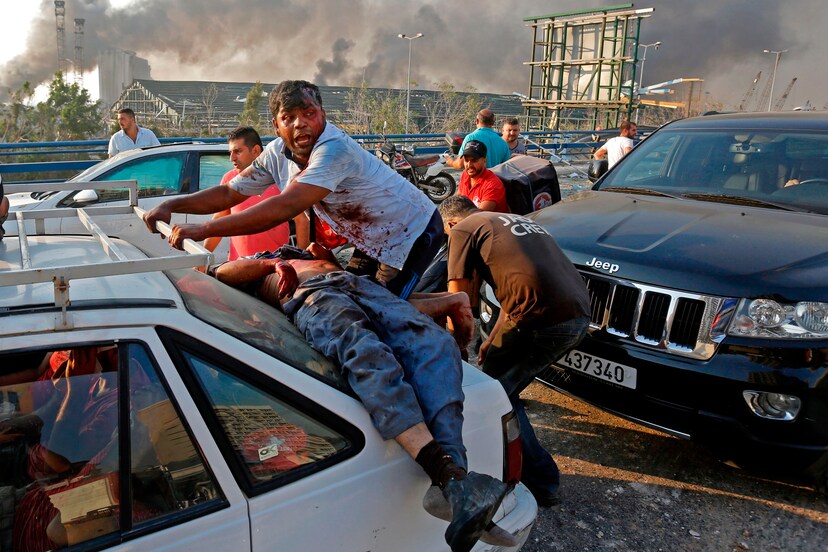 Ooggetuigenverslag van explosie Beiroet: ‘De klap die volgt, bezorgt mij hoofdpijn en suizende oren’