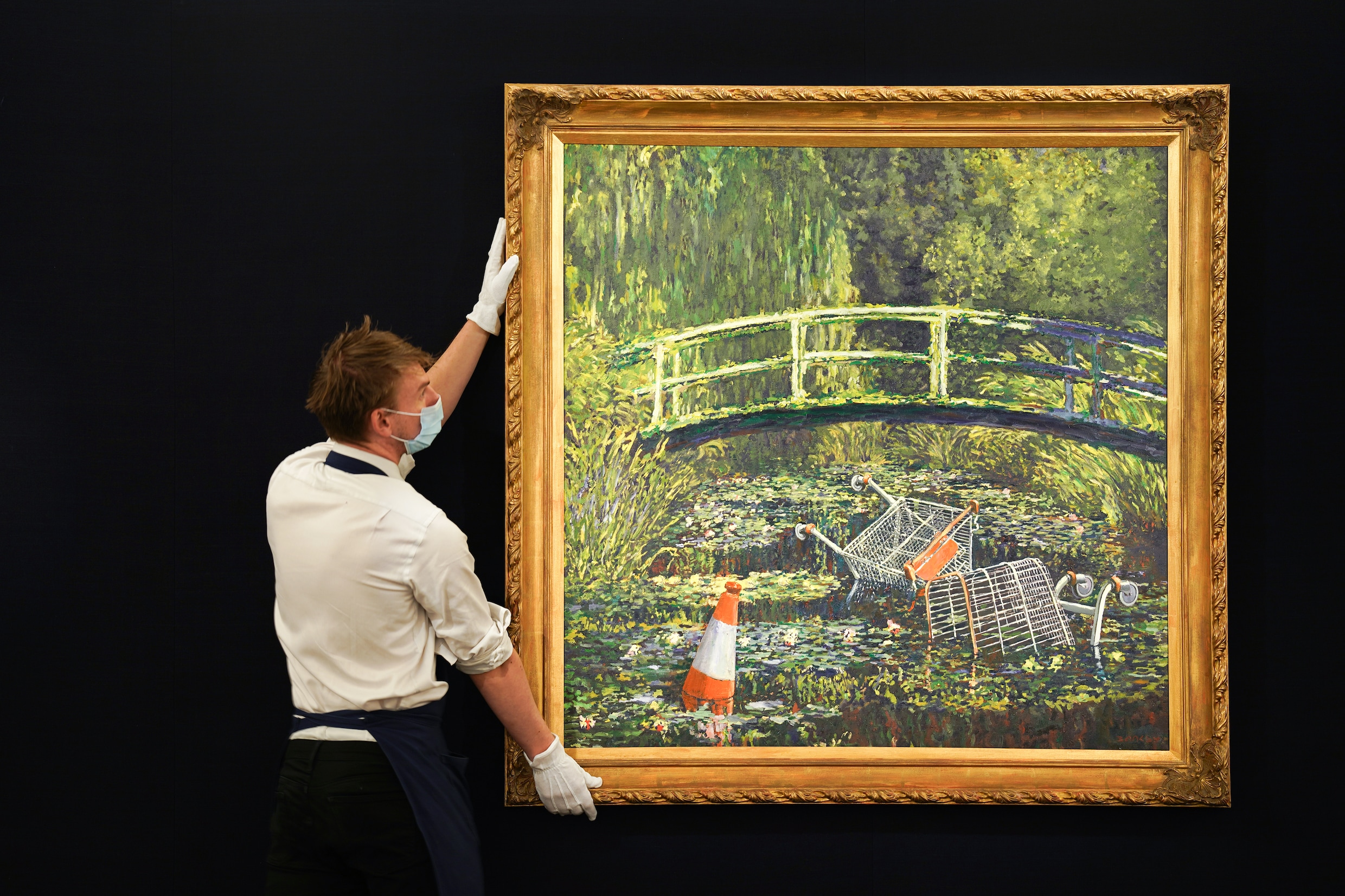 Monet-parodie van Banksy geveild voor meer dan 8 miljoen euro
