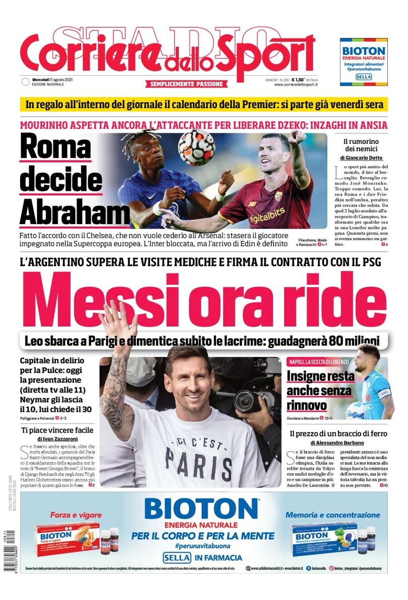 Corriere dello Sport: ‘Messi lacht nu’