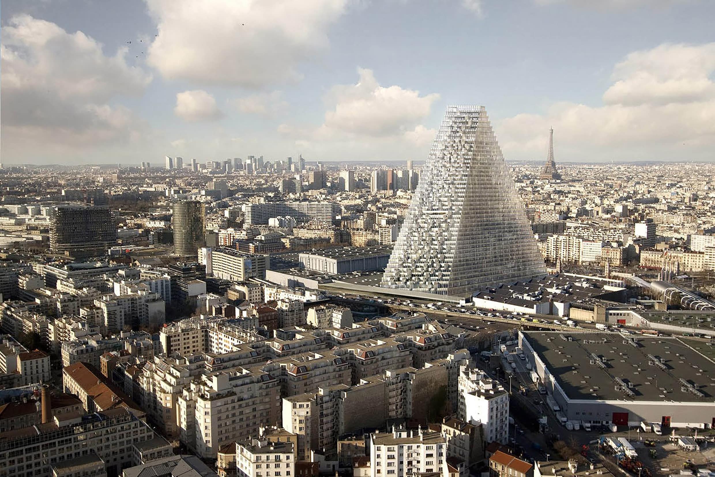 180 meter hoge ‘glazen Toblerone’ verhit de gemoederen in Parijs