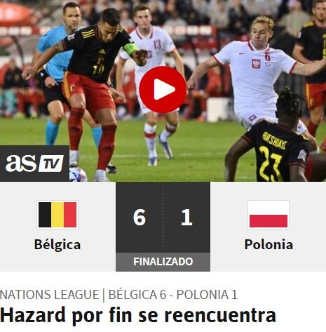 AS: “Hazard vindt eindelijk zichzelf terug”