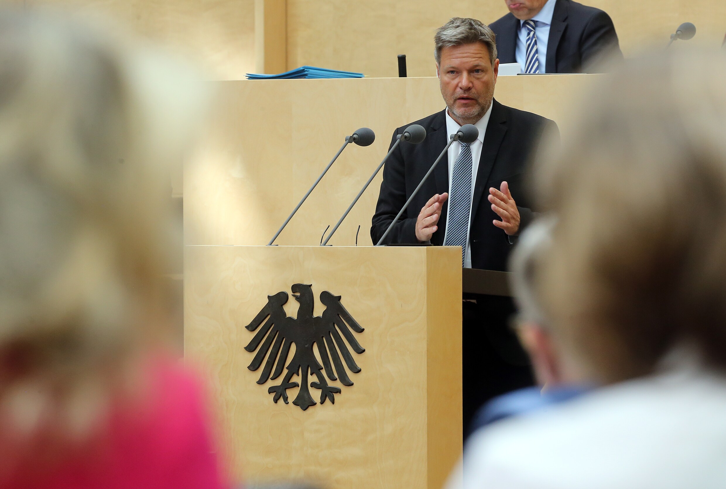 Robert Habeck tijdens een debat in de Bondsraad.