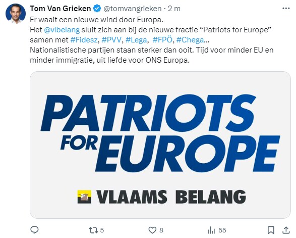 Vlaams Belang Sluit In Europees Parlement Aan Bij Radicaal-rechtse ...