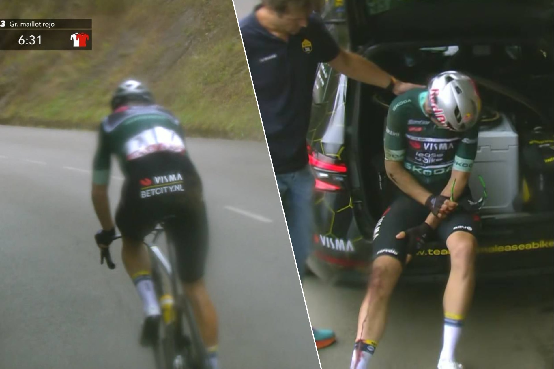 Wout van Aert moet Vuelta na valpartij verlaten | De Morgen