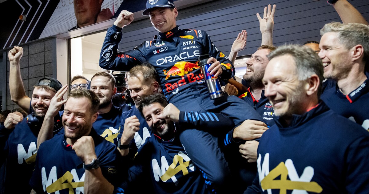 Max Verstappen wint vierde wereldtitel Formule 1 ‘Een stuk moeilijker