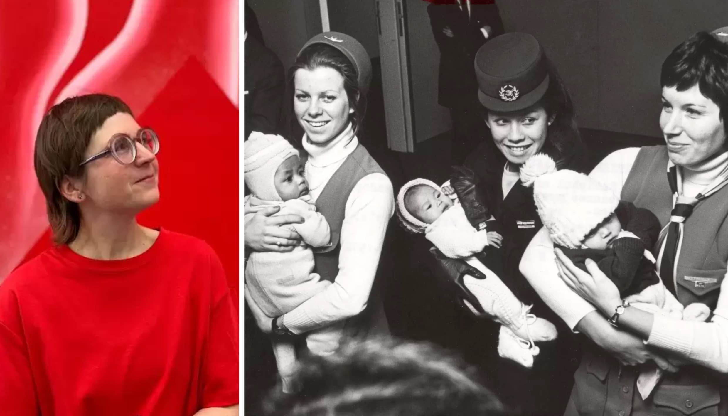 Korean adopted children arrive at Schiphol Airport on February 21, 1972. Many international adoptions were accompanied by fraud, including in Belgium, writes Lien Lammar.