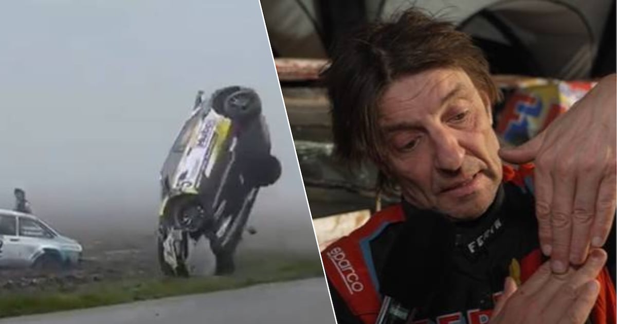 Koen Wauters crasht tijdens rally in Moorslede: ‘Ziet er spectaculair uit, maar viel best mee’