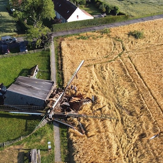 Storm verwoest historische Huisekoutermolen