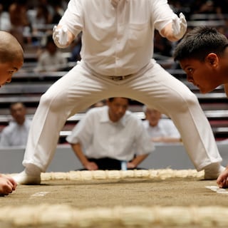 Op Wanpaku vecht de toekomst van het Japanse sumo