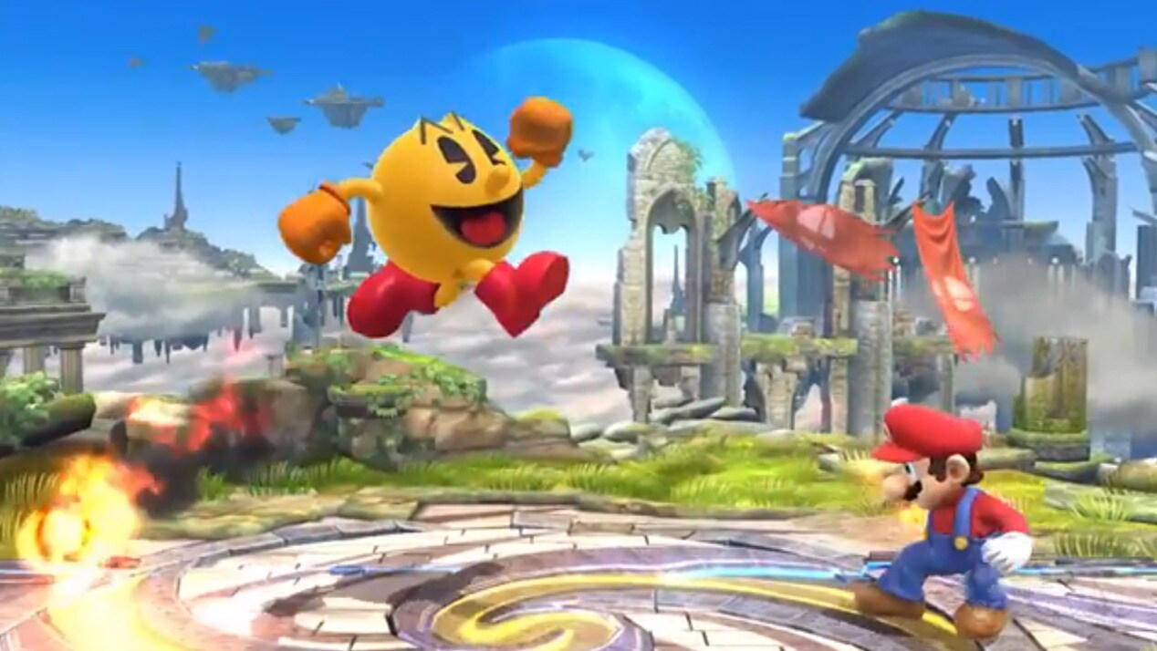 Pac-Man en Mario gaan met elkaar op de vuist in 'Super Smash Bros ...