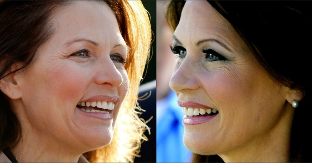 Hoe slechter Bachmann scoort, hoe meer makeup ze draagt De