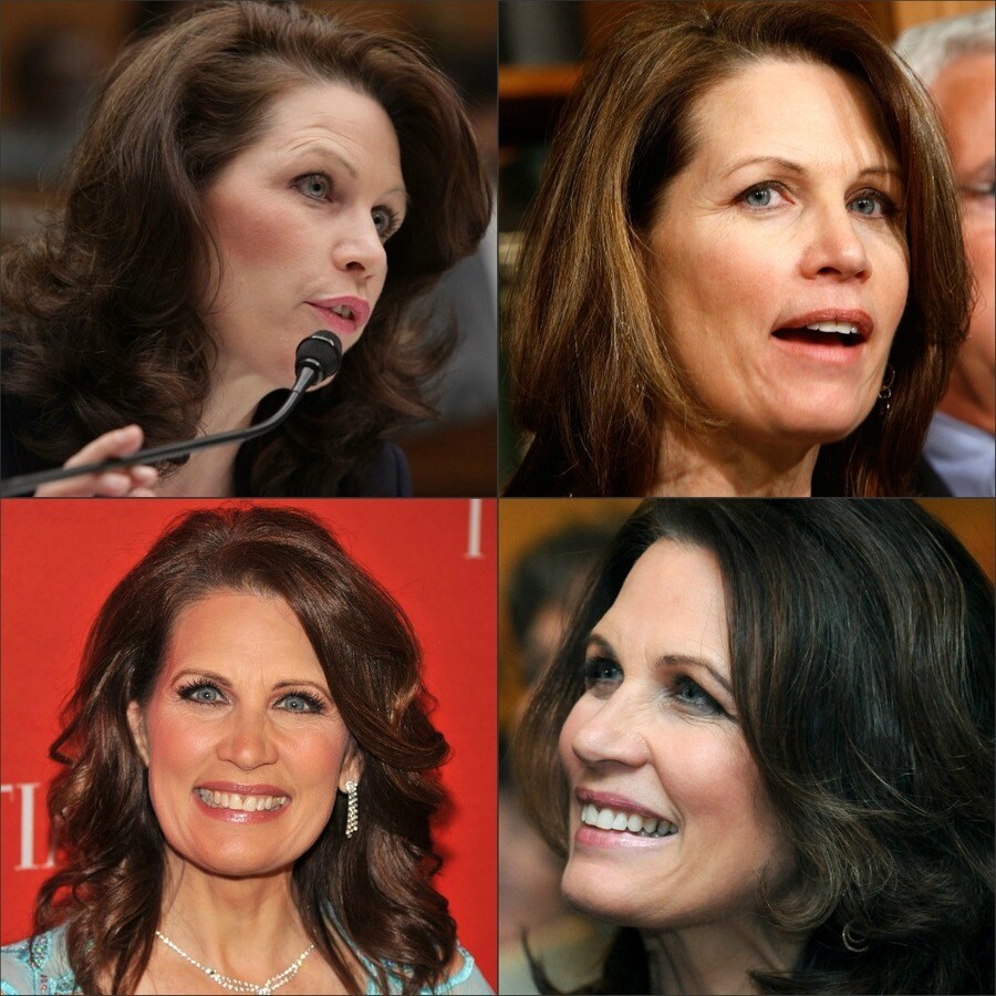 Hoe slechter Bachmann scoort, hoe meer makeup ze draagt De