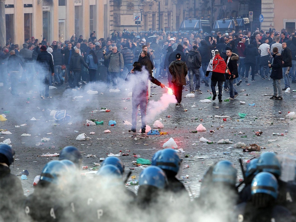 Feyenoord weert hooligans die Rome vernielden uit De Kuip | De Morgen