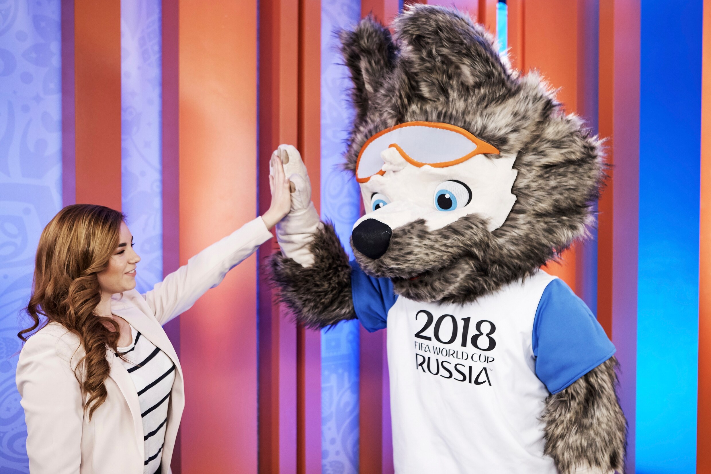 Mascotte WK 2018  is een wolf die Zabivaka heet