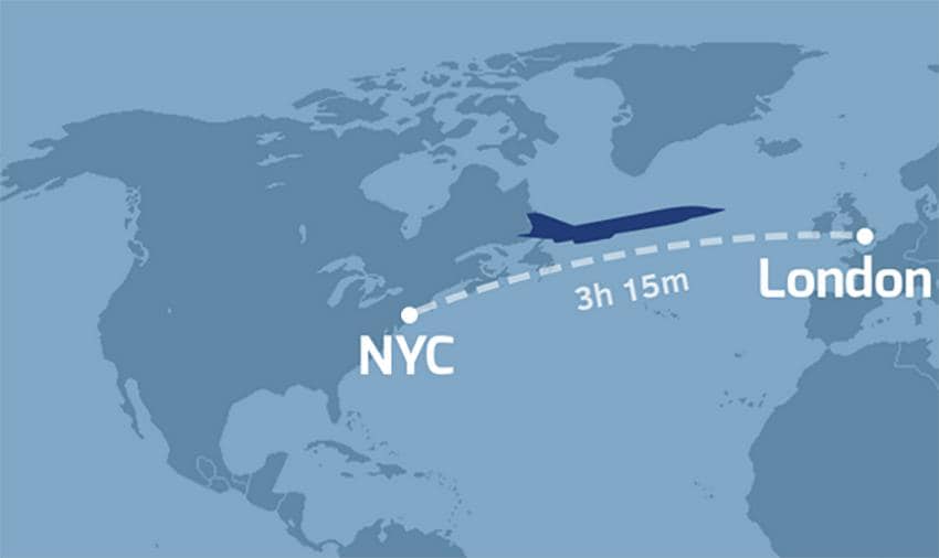 De nieuwe jet van Richard Branson vliegt in 3 uur van Londen naar New York